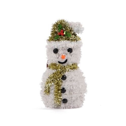 Christmas Mini Tinsel Snowman Decoration