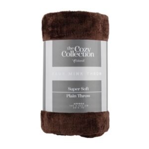 Faux Mink Throw 150cm x 200cm Assorted Colours