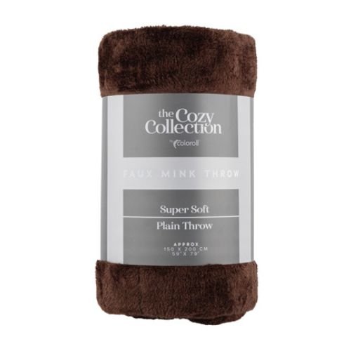 Faux Mink Throw 150cm x 200cm Assorted Colours