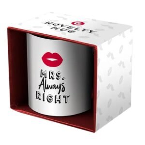 His & Hers Mr Right & Mrs Always Right Novelty Mug In Box