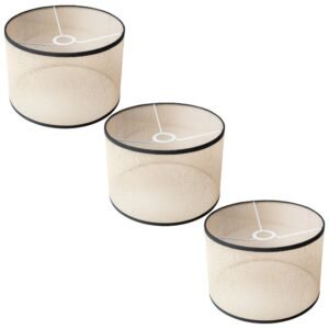 Linen Contrast Trim Easy-Fit Ceiling Light Shade Assorted Packs