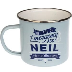 Enamel Personalised Coffee Mug Neil