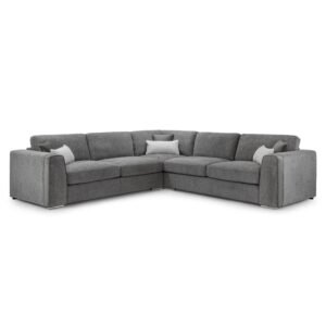 Newnan Fabric Corner Sofa In Grey