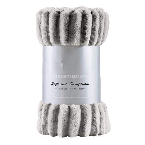 Cozy Ribbed Knit Throw Blanket Assorted