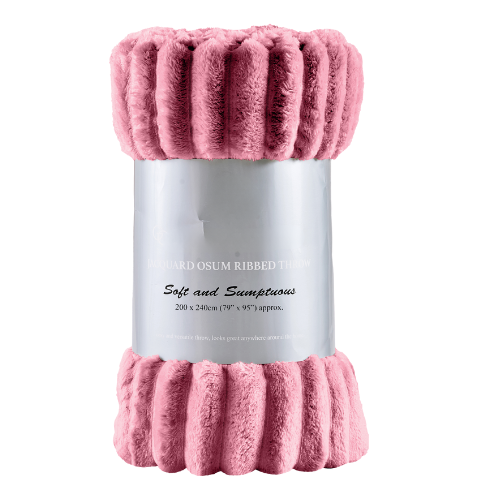 Cozy Ribbed Knit Throw Blanket Assorted