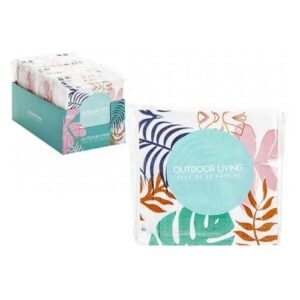 Outdoor Colourful Abstact Leaf Napkins 20 Pack