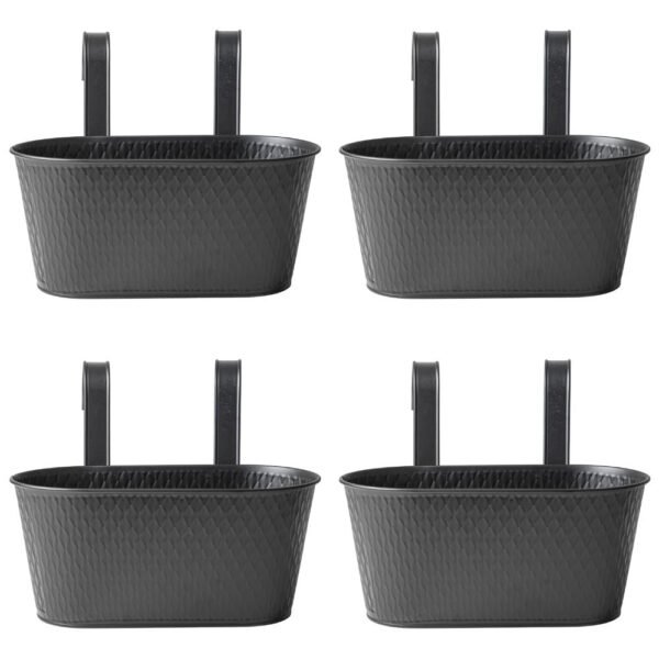 Over Fence Diamond Planter Black 26.5cm — Pack of 4