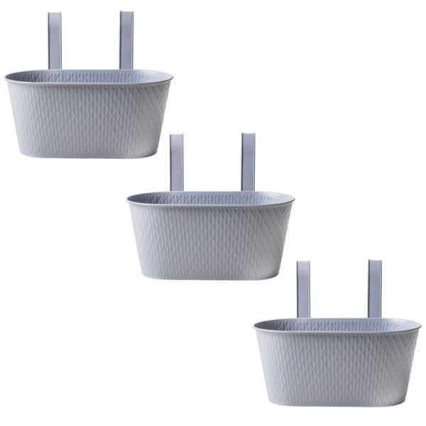 Over Fence Diamond Planter Grey 26.5cm — Pack of 3