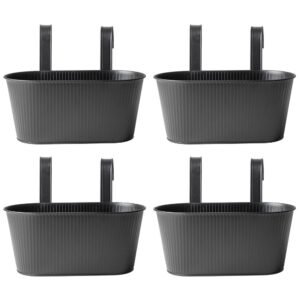 Over Fence Ribbed Planter Black 26.5cm Assorted Packs