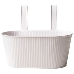 Over Fence Ribbed Planter White 26.5cm Assorted Packs