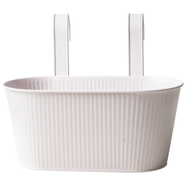 Over Fence Ribbed Planter White 26.5cm — Pack of 1