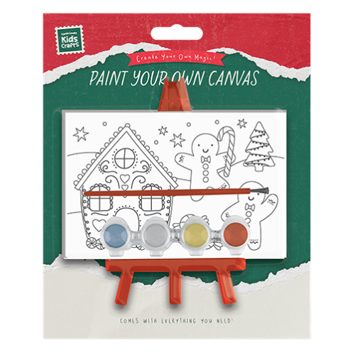Christmas Paint Your Own Canvas with Stand Assorted Designs