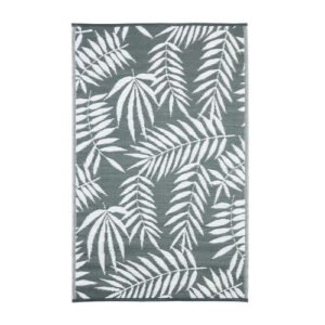 For The Love Of Gardening Outdoor Palm Leaf Rug Grey 90cm x 150cm
