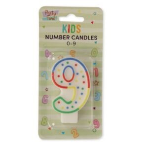 Party Time Kids Number Birthday Candles 0-9