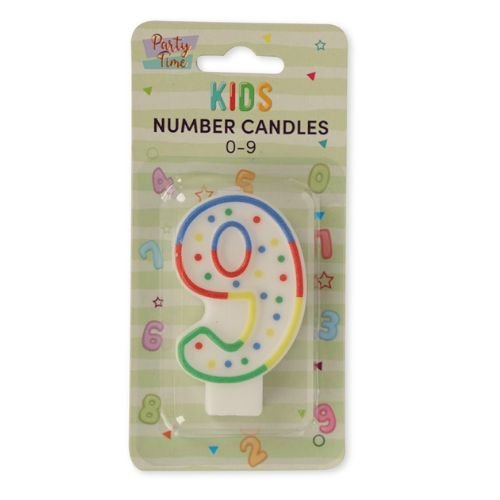 Party Time Kids Number Birthday Candle — Number 8