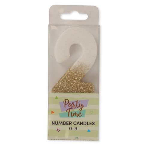 Party Time Number Birthday Candle – No. 2