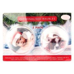 Personalized Christmas Baubles Two Pack
