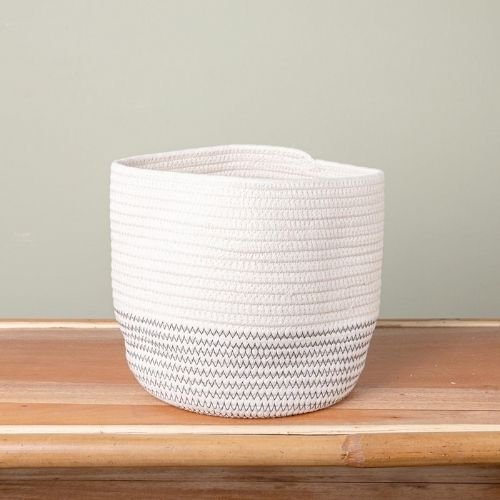 White Petrichor Rope Basket Assorted Sizes