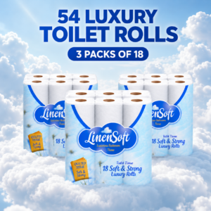 54 Rolls (3 x 18 Pack) Linen & Soft Strong Toilet Roll Bundle Tissue