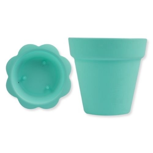 Plant Pots With Flower Saucers Assorted Colours 6 Pk
