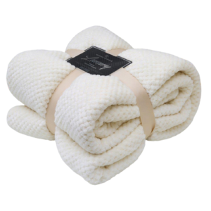Plush Popcorn Texture Throw Blanket 200x240cm Assorted Colours