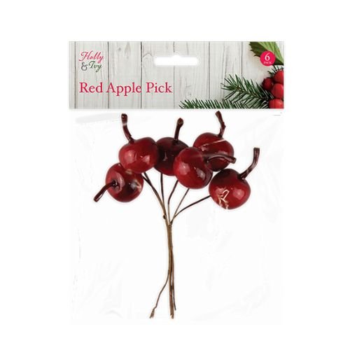 Christmas Artificial Apple Picks Assorted Designs