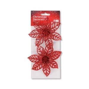 Christmas Glitter Clip Decorations 2 Pk