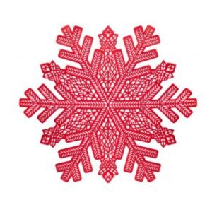 Harvey & Mason Red Snowflake Placemats Set Of 2