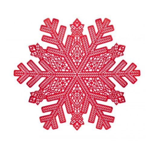 Harvey & Mason Red Snowflake Placemats Set Of 2