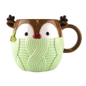 Ceramic Reindeer With Jumper Mug