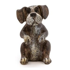Small Resin Sitting Puppy Ornament 9.5cm x W 6cm