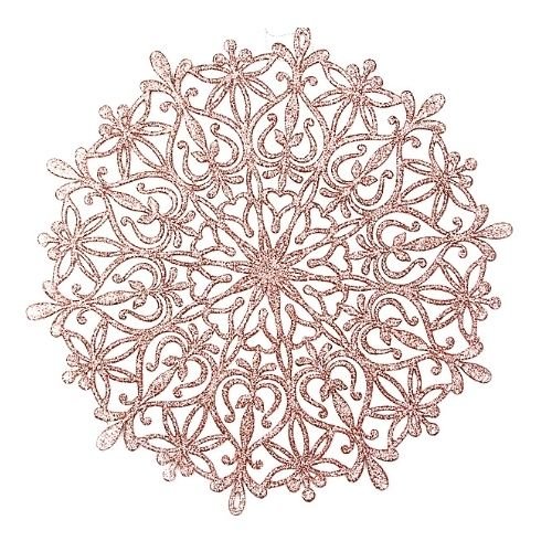 Glitter Snowflake Christmas Decoration 34cm Assorted Colours