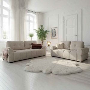 Sandhurst Fabric 3+2 Seater Sofa Set in Beige