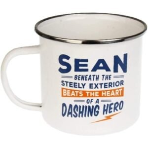 Enamel Personalised Coffee Mug Sean