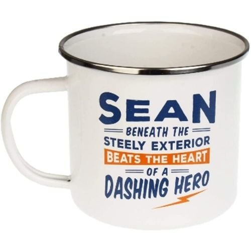 Enamel Personalised Coffee Mug Sean