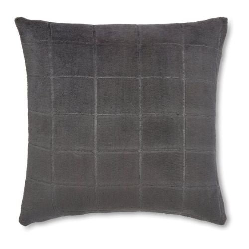 Silentnight Embossed Charcoal Fleece Cushion 45cm x 45cm