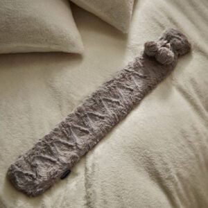 Silentnight Serenity Grey Faur Fur Extra Long Hot Water Bottle