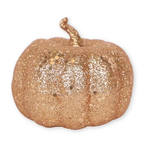 Small Glitter Pumpkin Halloween Decorations Assorted Colours
