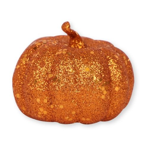 Small Glitter Pumpkin Halloween Decorations Assorted Colours