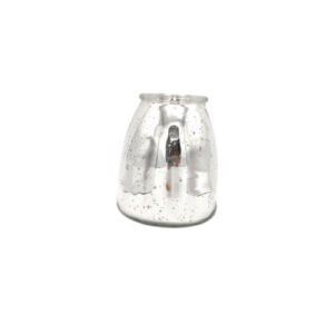 Small Silver Glass Tealight Holder 13cm