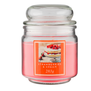 Strawberries and Cream Scented Jar Candle 10oz
