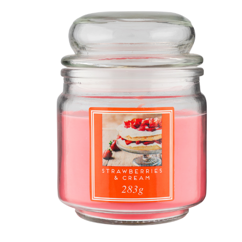 Strawberries and Cream Scented Jar Candle 10oz