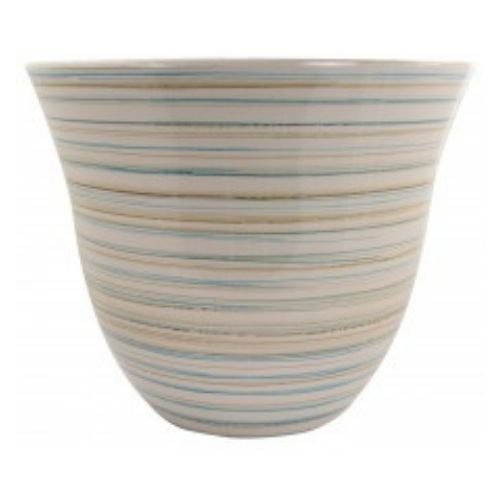 Garden Essentials Stripe Bowl Planter 13” Assorted Colours