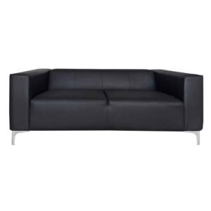 Taormina PU Leather 2 Seater Sofa in Black