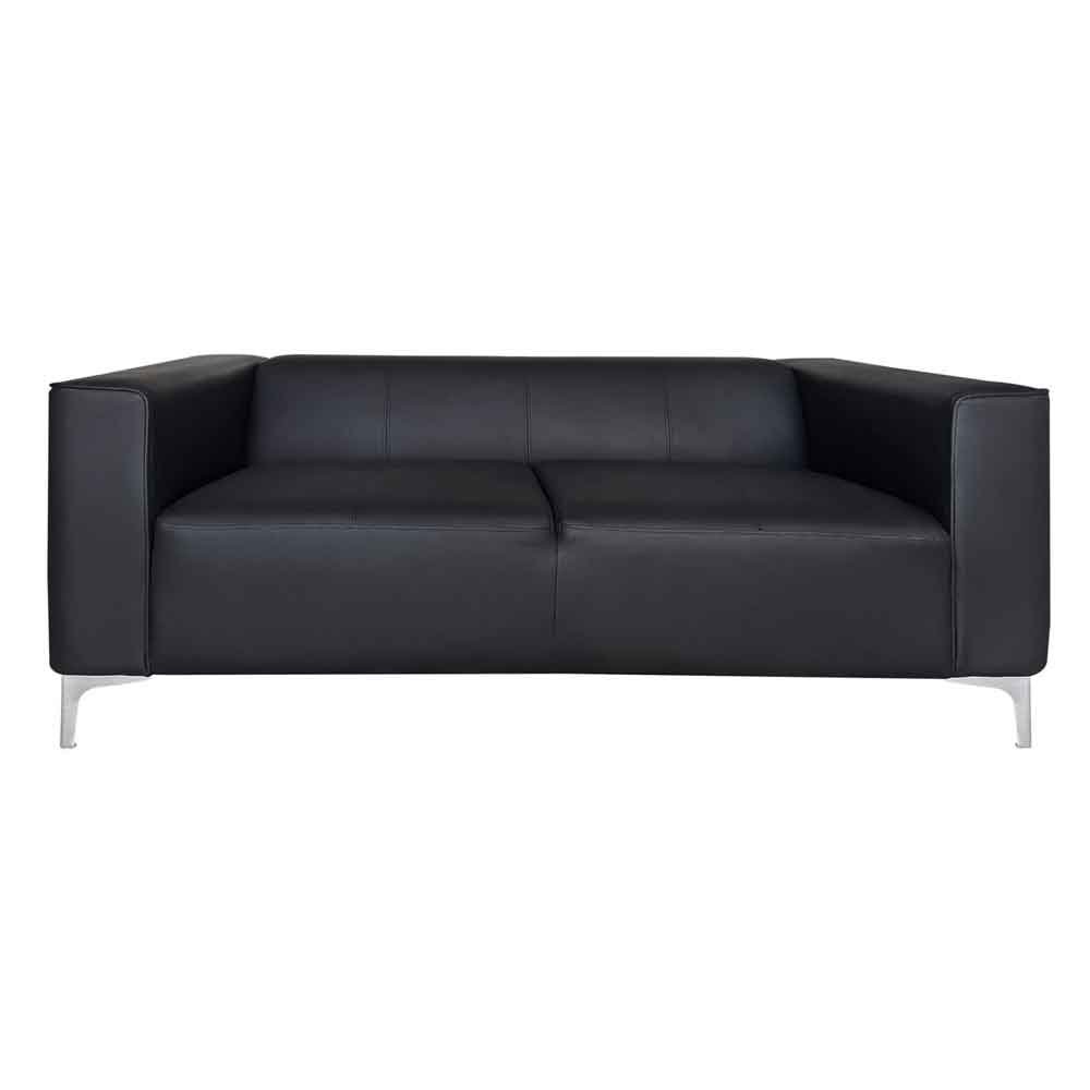 Taormina PU Leather 2 Seater Sofa in Black