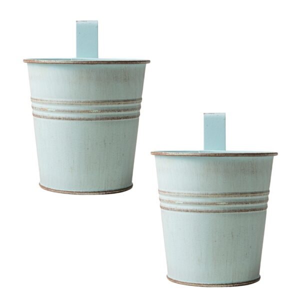 Teal Over Fence Plant Pot 9.5cm — Pack of 2