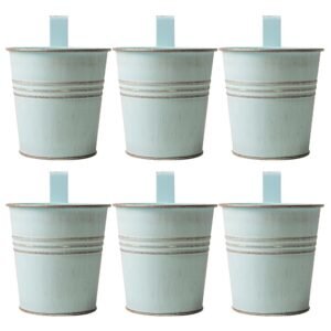 Teal Over Fence Plant Pot 9.5cm Assorted Packs