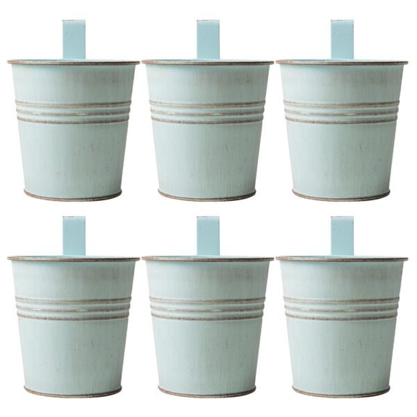 Teal Over Fence Plant Pot 9.5cm — Pack of 6