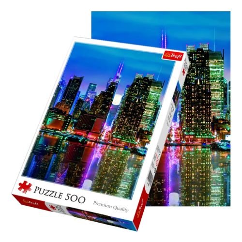 Trefl 500 Piece Adult Large Manhattan New York Full Moon Floor Jigsaw Puzzle