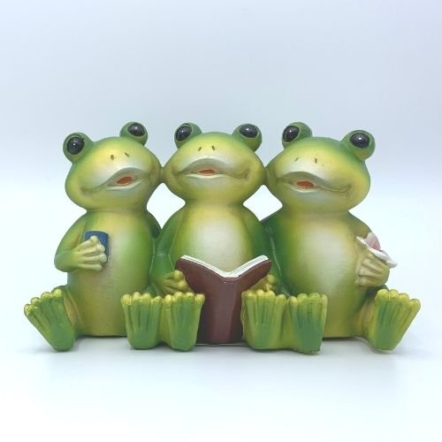 Garden Frog Trio Ceramic Ornament